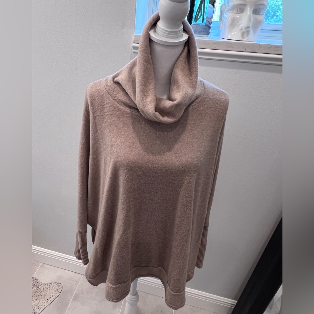 Cozy Tan Cowl Neck Sweater